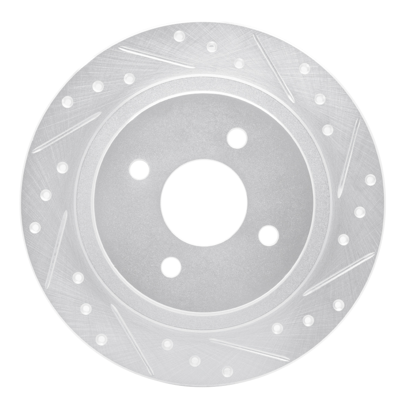 Ford Focus Brake Rotor (1) - Rear Right - R1 Concepts - Drilled & Slotted - Silver - `02-`04 Ford Focus Brake Rotor (1) - Rear Right - R1 Concepts - Drilled & Slotted - Silver - `02-`04